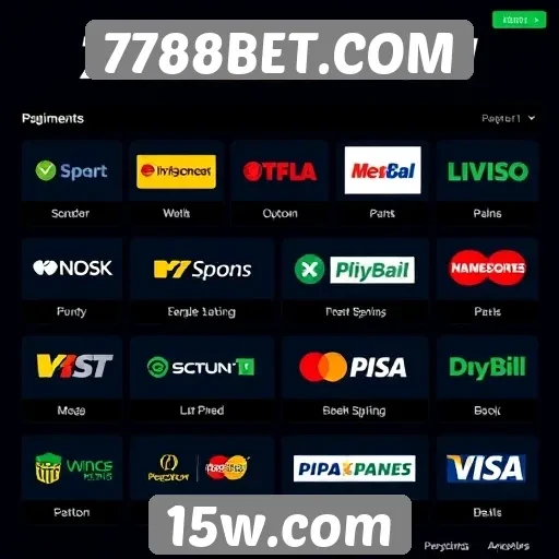 Comparativo das opções de pagamento disponíveis em 7788BET